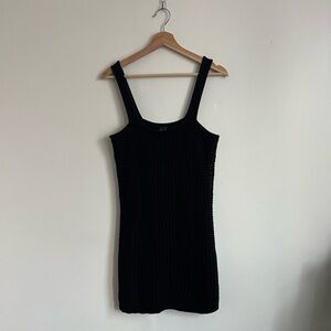 GAP Black Crochet Knit Bodycon Mini Dress